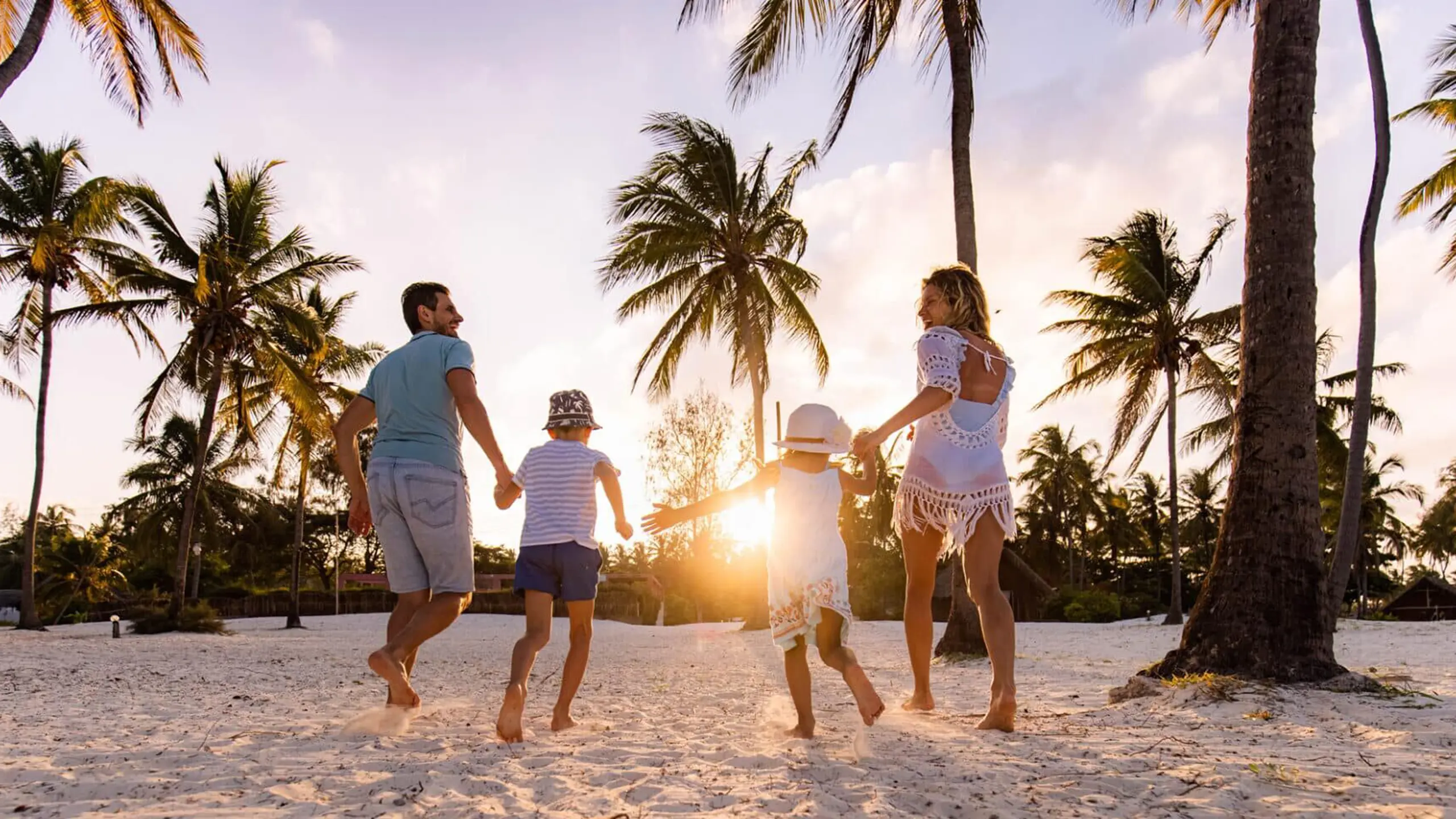 Family on a Zanzibar beach extension